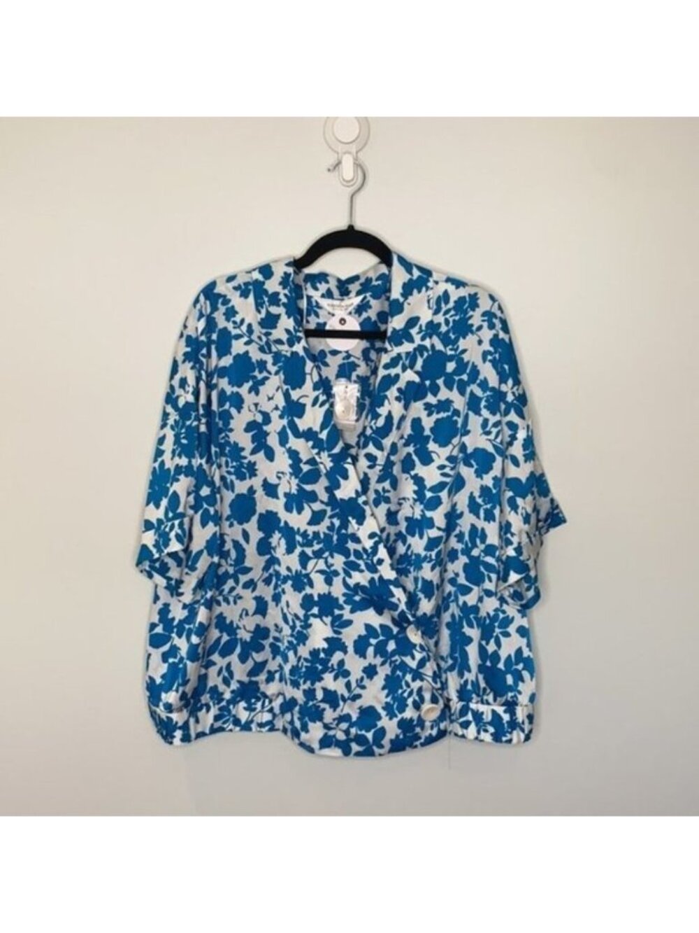 Addition Elle Women Floral Printed Short Sleeve Blouse Top Plus Size 3X